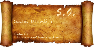 Sachs Olivér névjegykártya